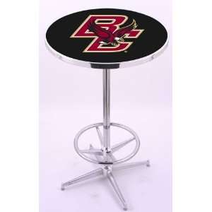  Boston College BC Chrome Pub Table With Foot Rest: Sports 