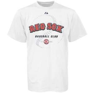  Majestic Boston Red Sox Youth White Baseball Club T shirt 