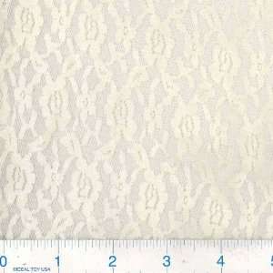  56 Wide Stretch Lace Ivory Fabric By The Yard: Arts 