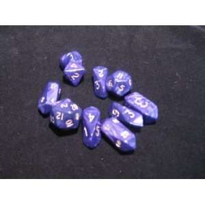  Purple/White Hybrid Pearl (Set of 10 Dice) Dice Sets by 