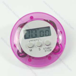 Purple Digital Kitchen Count Down Up LCD Timer Alarm  