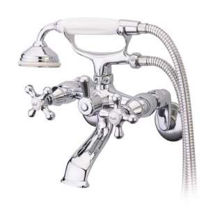   bathroom fixtures Chrome clawfoot tub faucet with hand shower  