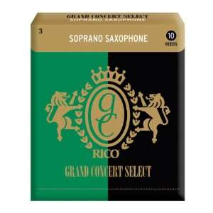  Rico Grand Concert Select Soprano Sax Reeds, Strength 3.0 