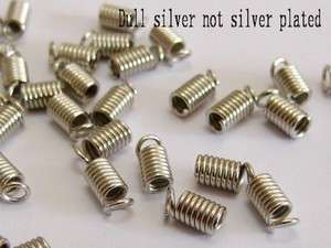 200 Coil End Crimp Fasteners 4X8mm Jewelry Finding  