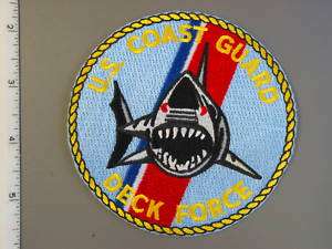 USCG issue, Coast Guard Deck Force large jacket patch, brand new 