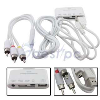   Connection Kit Adapter SD USB + AV Video Cable for ipad 3/2 USA  