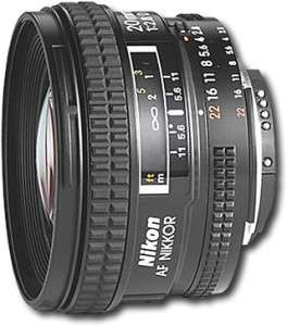 Nikon 20mm F/2.8D AF Digital Film SLR Nikkor Wide Angle Camera Lens 