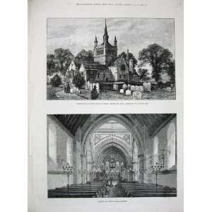   1885 Whippingham Church Isle Wight Royal Marriage Art: Home & Kitchen