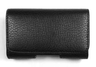 LEATHER CASE For iPHONE 3G 4G 4TH BLACK POUCH BELT CLIP  