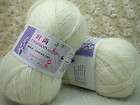 One Skein Luxury Mohair Wool Knitting Sweater Yarn;100g;Worst;white