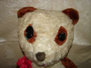 Vintage/Antique Brown White Mohair? Panda Teddy Bear  