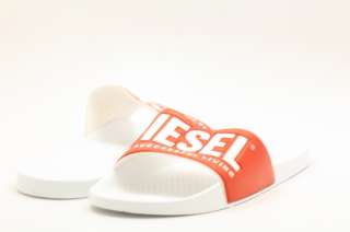 Diesel Mens Shoes Freestyle White True Red Sandal St# Y00434  