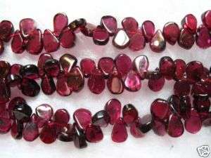 Red Garnet Teardrop Beads Loose Strands 14  