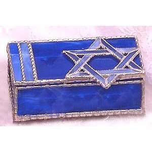    Jewish Star of David Stained Glass Jewel Box