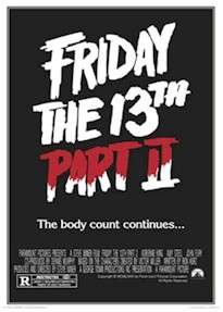 MOVIE POSTER ~ FRIDAY THE 13TH PART 2 II Jason Voorhees  