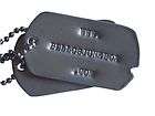 STAINLESS STEEL CUSTOM STAMPED MILITARY DOG TAGS  
