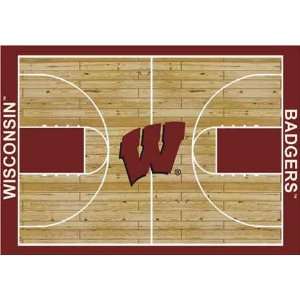  NCAA Home Court Rug   Wisconsin Badgers