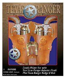   Replica Double Holster Set Revolver Pistol Toy Cap Gun Texas Ranger