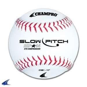 Champro Recreational Slow Pitch 11 White Softball (One Dozen)  