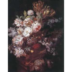   , painting name Vase of Flowers, By Huysum Jan van