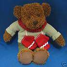 hallmark brown teddy bear w mittens winter plush cute expedited