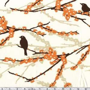  45 Wide Aviary Sparrows Almond Fabric By The Yard Arts 