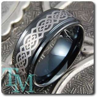 Tungsten Rings Rare Black Wedding Band Mens Jewelry Top  