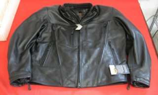 First Classic Mens Leather Motorcycle Riding Jacket XXL  