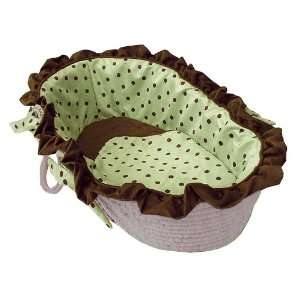   Hoohobbers Dots Green Moses Basket Stays Fresh Wash After Wash: Baby