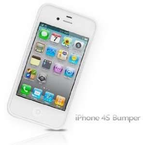  APPLE IPHONE 4S BUMPER 2 TONES CLEAR/WHITE: Cell Phones 