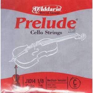  DAddario Cello Prelude 1/8 Medium Nickel Wound C, J1014 M 