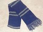 handmade knit ravenclaw school colors harry potter scarf expedited 