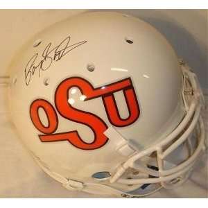 Barry Sanders Signed Helmet   Authentic:  Sports & Outdoors