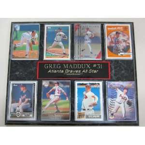  Atlanta Braves Greg Maddux 8 Card Plaque Sports 