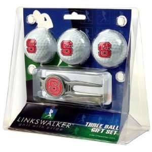   State Wolfpack 3 Golf Ball Gift Pack w/ Kool Tool   NCAA College