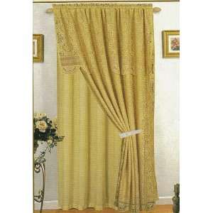    COUNTRY VINTAGE CROCHET LACE 60x90 WINDOW CURTAIN: Home & Kitchen
