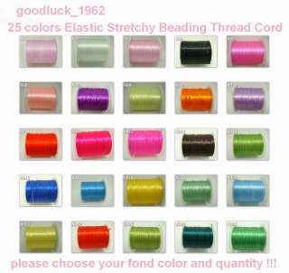 25 colors Charm crystal stretchy Elastic Jewelry Beading Thread Cord 
