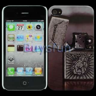 Classic Lighter Pattern Hard Cover Case Skin for Apple iPhone 4 4G 4S 