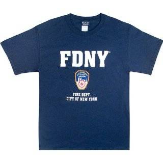   New York Fire Department Long Sleeve Athletic Tee, Navy: Clothing