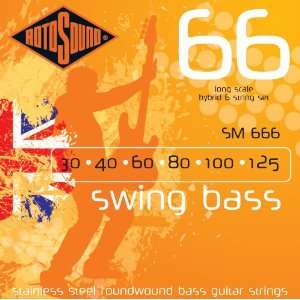 Rotosound SM666 Swing Bass 66 Stainless Steel 6 String 