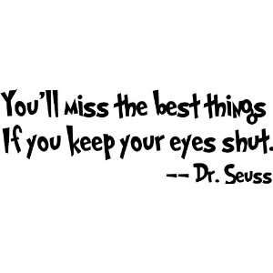 Dr. Seuss Youll Miss the Best Things If You Keep Your Eyes Shut Vinyl 