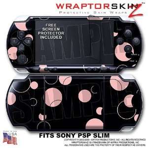 Lots of Dots Pink on Black WraptorSkinz Skin and Screen Protector Kit 
