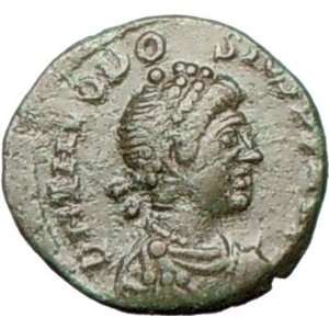  THEODOSIUS I 383AD Authentic Rare Ancient Roman Coin CROSS 