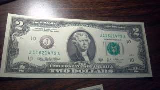 5x $2 Two Dollar Bills Unc 2003a Last yr made * error notes? see 10 