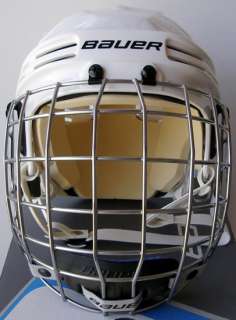 New!! Bauer 4500 Hockey Helmet w/ Face Cage   White  
