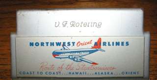   Northwest Orient Airlines Stratocruiser Plane Metal Paper clipboard