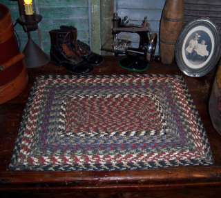 Primitive Rustic Folk Braided Rectangle Placemat #43  