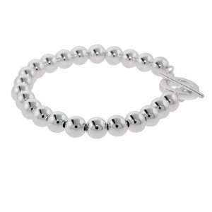  8mm Sterling Silver Toggle Bead Bracelet: Eves Addiction 