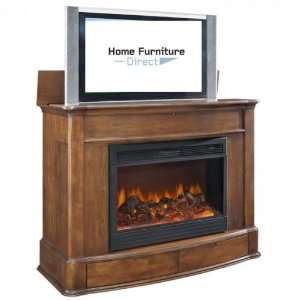  Soho Caramel Fireplace TV Lift Cabinet