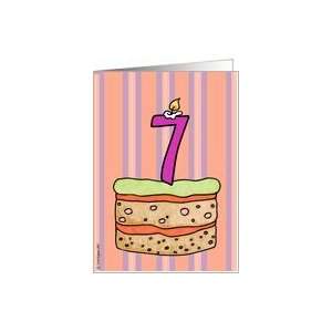  birthday   cake & candle 7 Card: Toys & Games